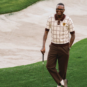 Kaizer Chiefs SS Check Knitted Jersey-Ivory