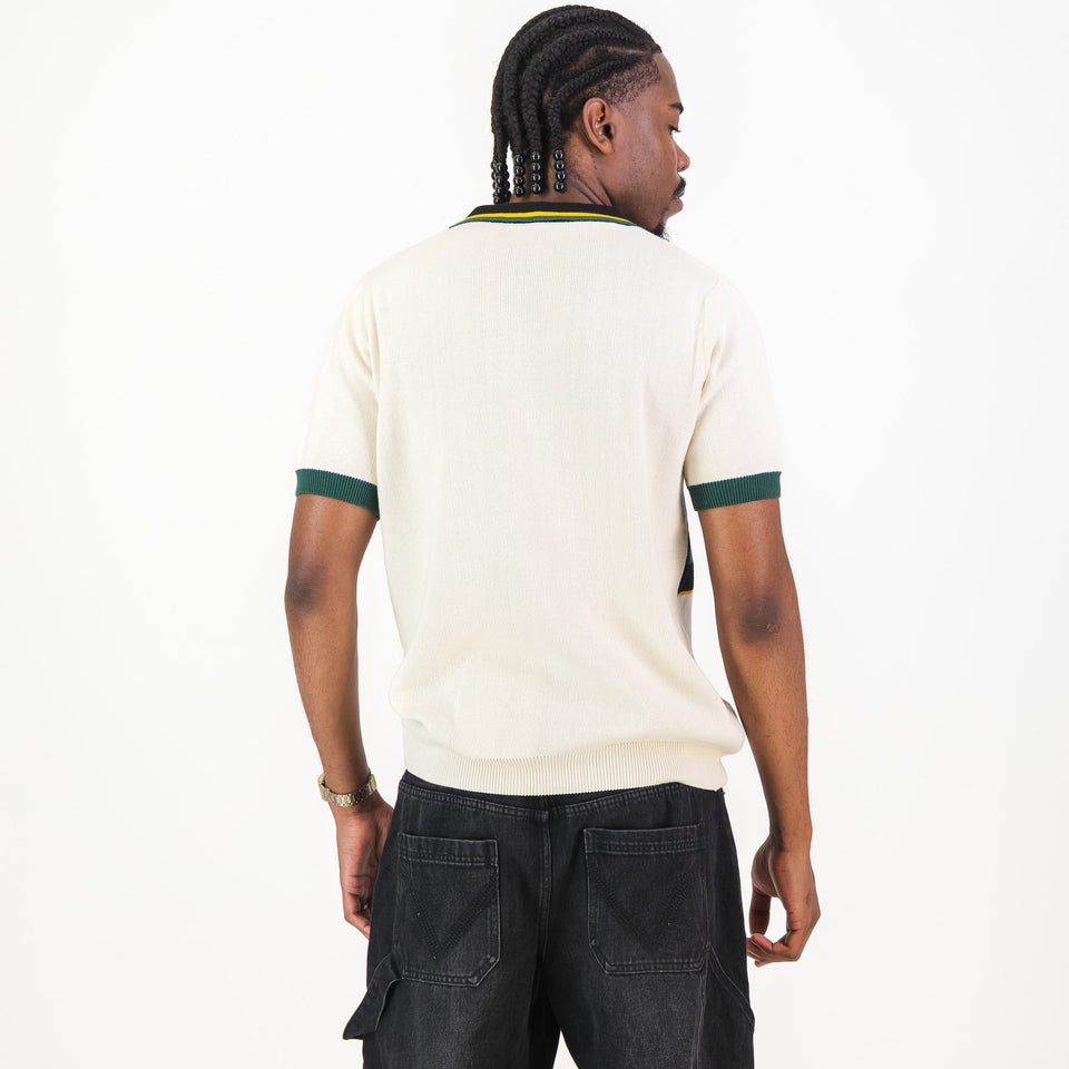 Bafana Bafana YD Stripe SS Knitwear Polo-Ivory