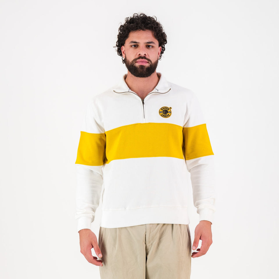 Kaizer Chiefs Hoop Quarter Zip Sweat-Cloud Dancer