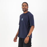 Manchester City Electric Crest Boxy Tee-Navy