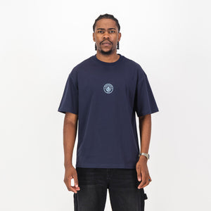 Manchester City Electric Crest Boxy Tee-Navy