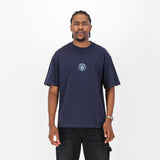Manchester City Electric Crest Boxy Tee-Navy