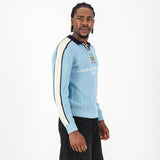 Manchester City Retro LS Knit Jersey-Sky Blue