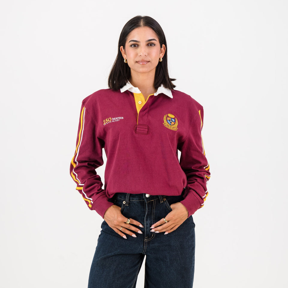 Schools Maties United LS Rugby Jersey-Maroon