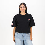 NBA Chicago Bulls Boxy Tee-Black