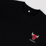 NBA Chicago Bulls Boxy Tee-Black