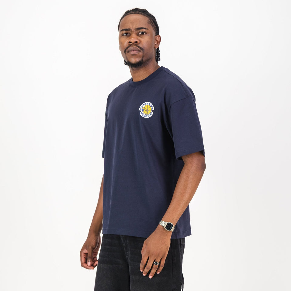 NBA Golden State Warriors Boxy Tee-Navy