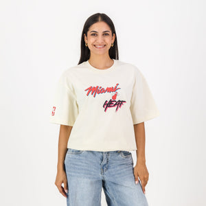 NBA Miami Heat Boxy Tee - Ivory