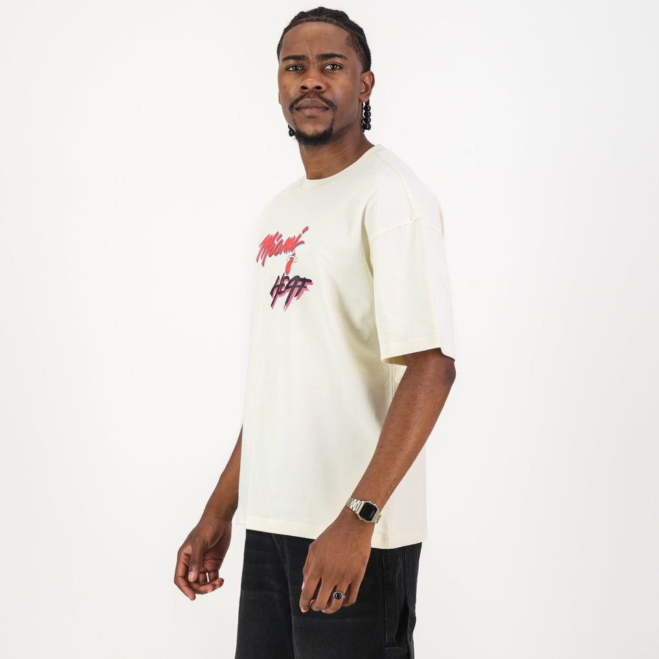NBA Miami Heat Boxy Tee - Ivory
