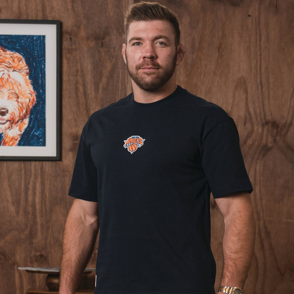 NBA New York Knicks Boxy Tee-Navy