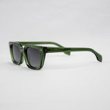 Old School Rectangle Sunglasses-Green