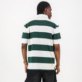 SA Supporters Men Tops SS Stripe Rugby Jersey- OS Green