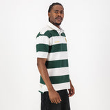 SA Supporters Men Tops SS Stripe Rugby Jersey- OS Green