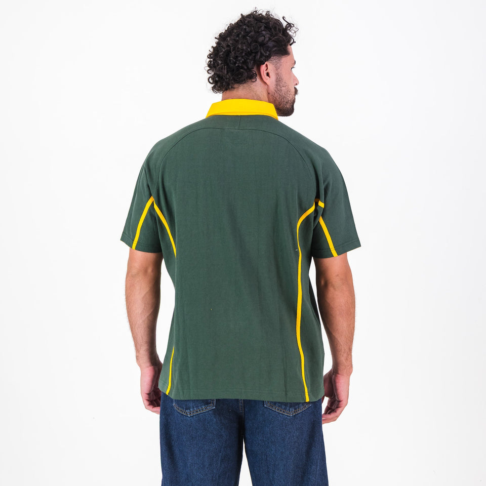 SA Supporters Twill Sleeve SS Rugby Jersey Raglan Green