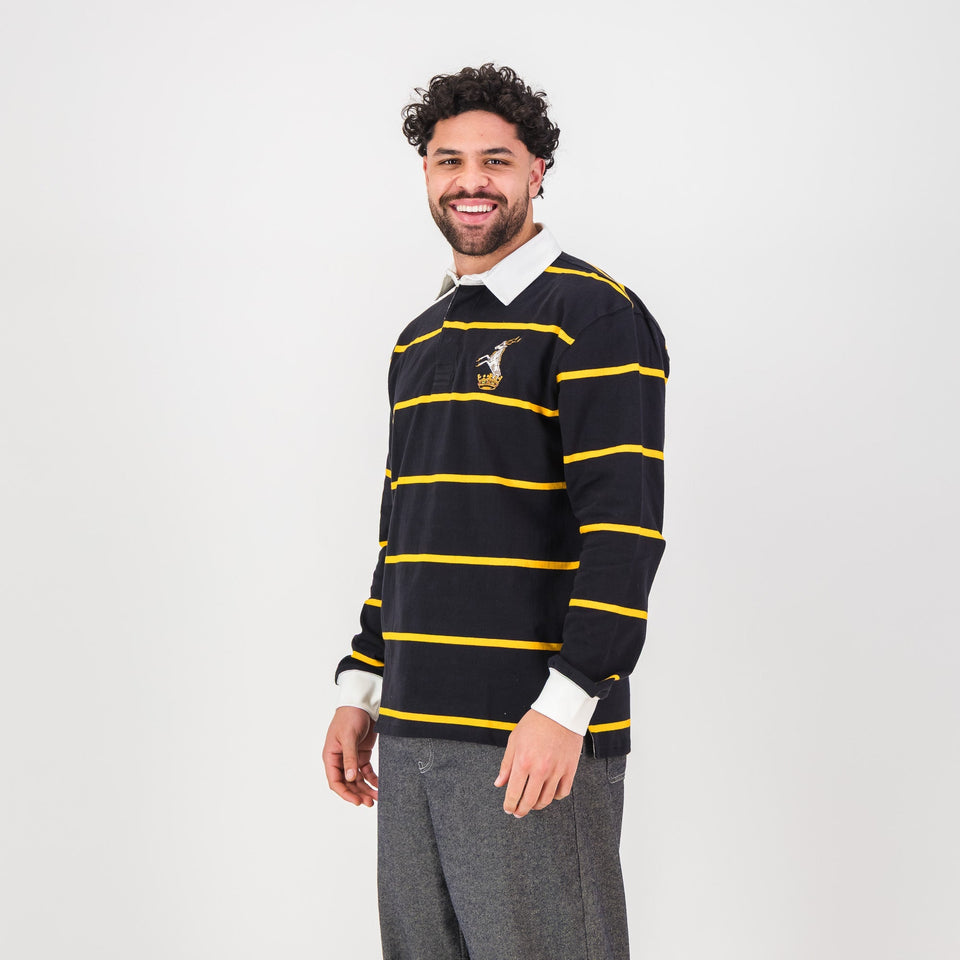 Schools Queens College YD LS Rugby Jersey-Black