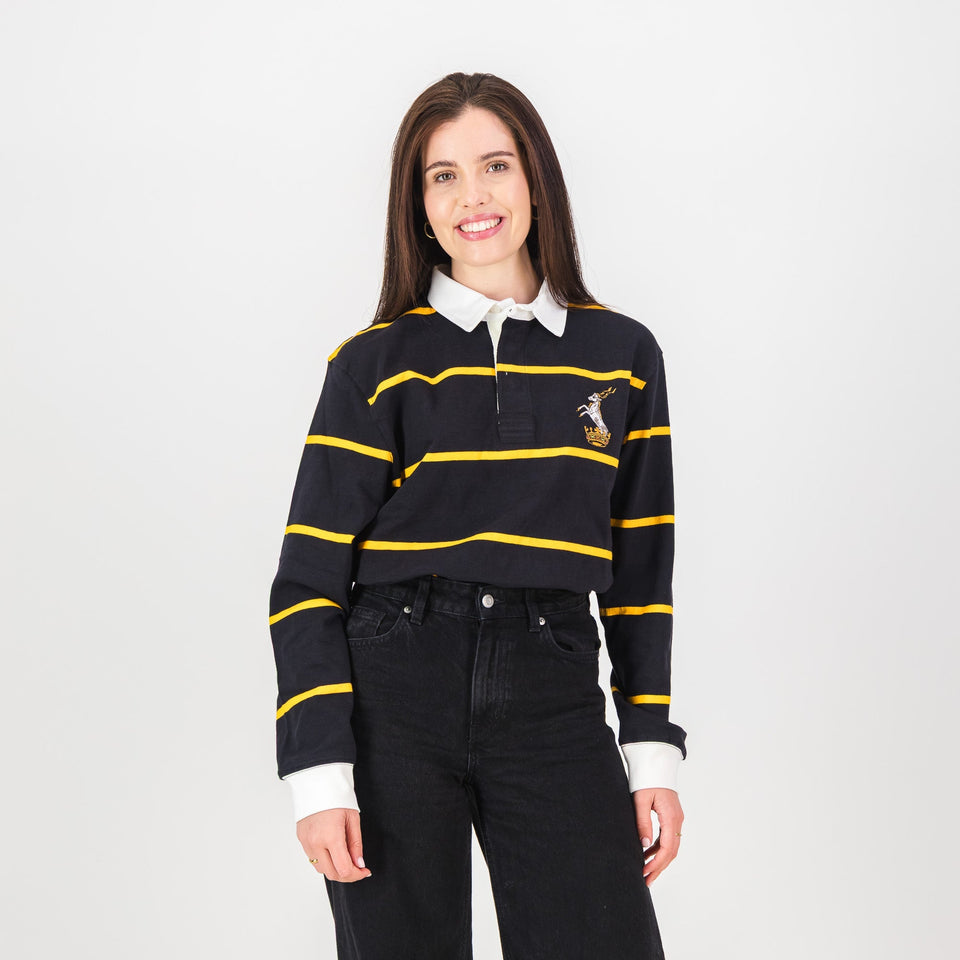 Schools Queens College YD LS Rugby Jersey-Black