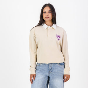 Schools Rhodes University  Long Sleeve Rugby Jersey Plain Ivory