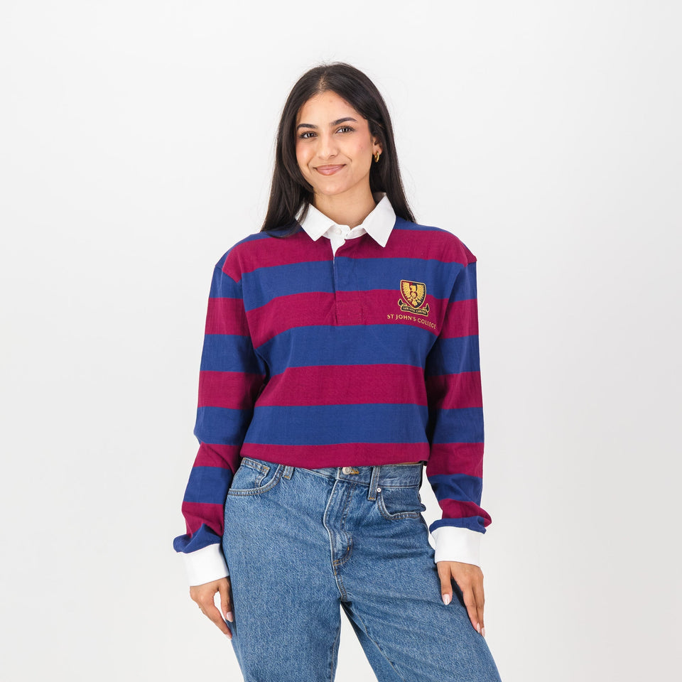 Schools St Johns Long Sleeve Rugby Jersey-Navy Peony