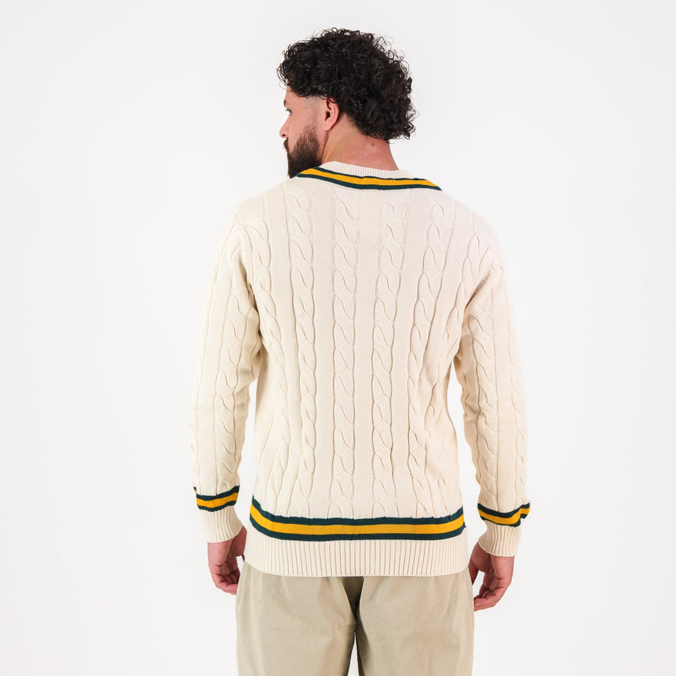 Springboks 95 LS V-neck Knit-Ivory
