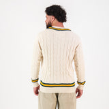 Springboks 95 LS V-neck Knit-Ivory