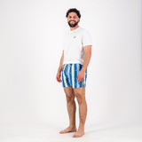 Springboks Candy Stripe SB Print Swim Shorts - Skyway