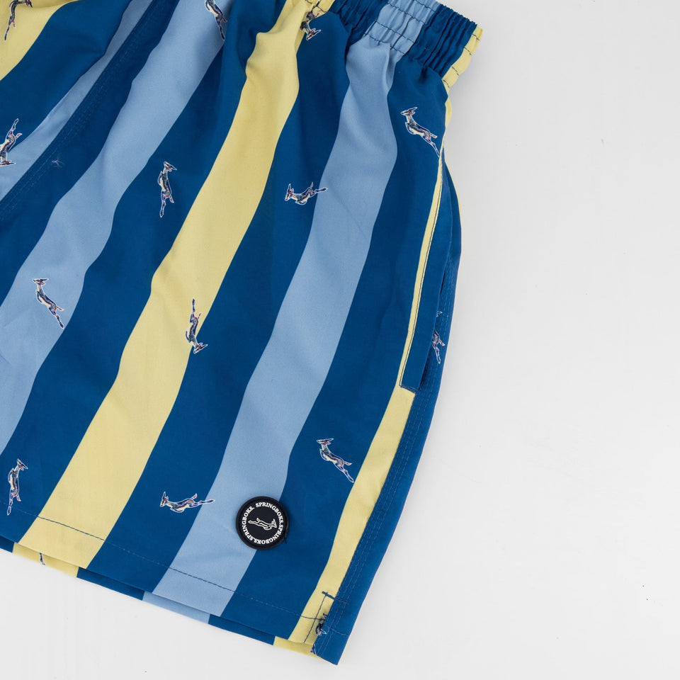Springboks Candy Stripe SB Print Swim Shorts - Skyway
