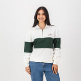 Springboks Classic Hoop Quarter Zip - Cloud Dancer