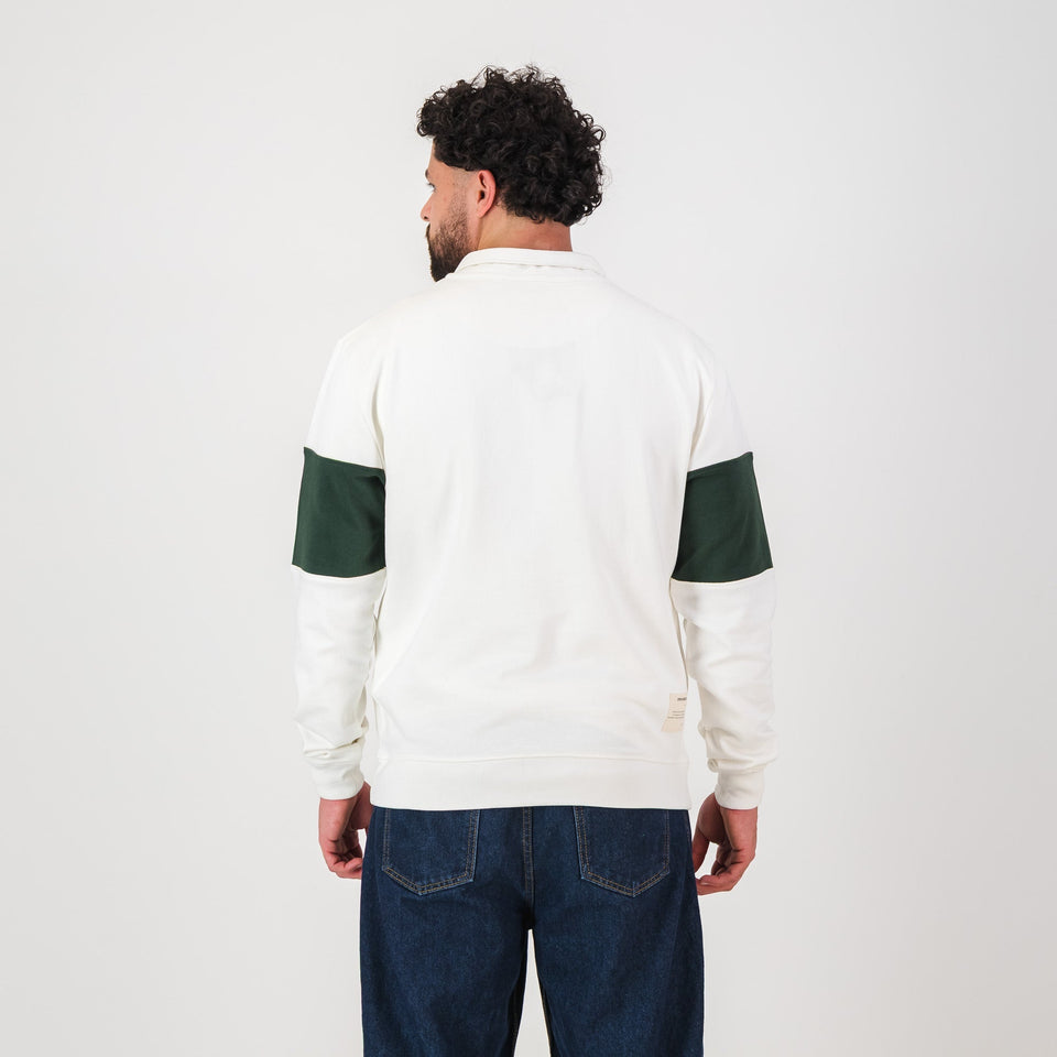 Springboks Classic Hoop Quarter Zip - Cloud Dancer