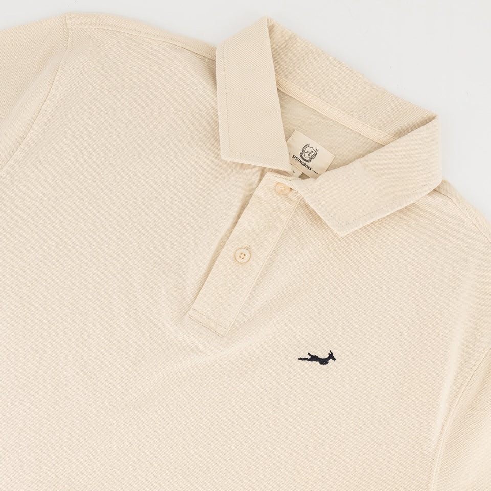 Springboks Contrast Embroidery Polo-Ivory