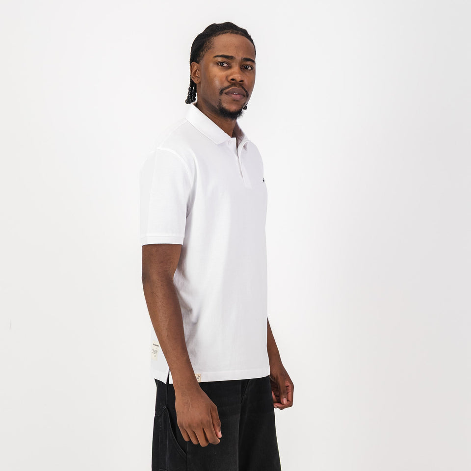 Springboks Contrast Embroidery Polo- White