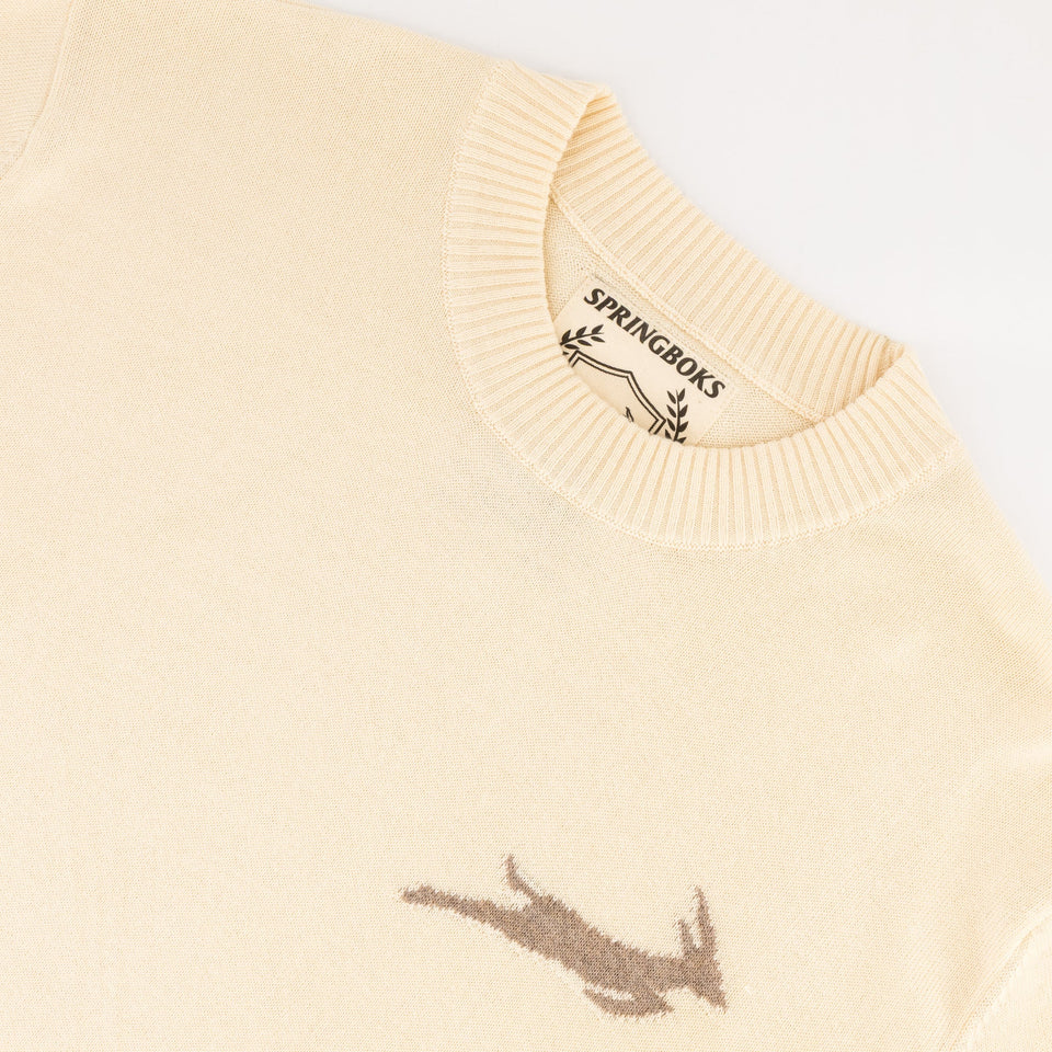 Springboks Faded Bok Crew Neck Knit - Ivory