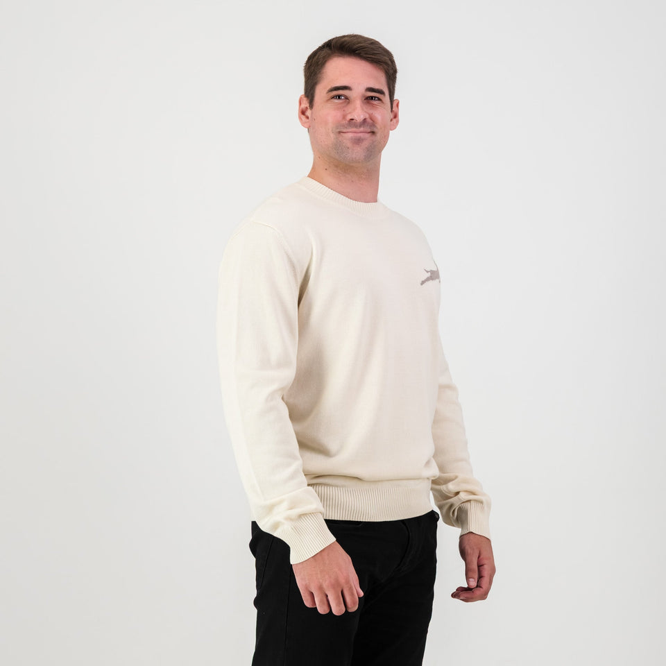 Springboks Faded Bok Crew Neck Knit - Ivory