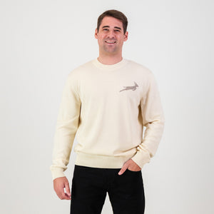 Springboks Faded Bok Crew Neck Knit - Ivory
