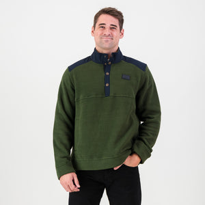 Springboks Fleece Quarter Button Pullover-For Gr
