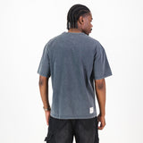 Springboks Four Wins Acid Wash Boxy Crew Tee-Navy