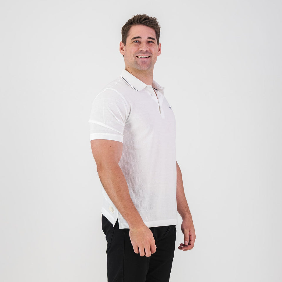 Springboks Golf SS Polo - White