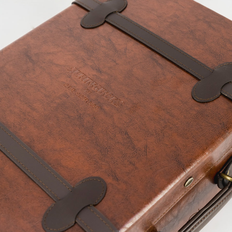 Springboks Heritage Leather Cabin Trolley – Chocolate