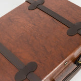 Springboks Heritage Leather Cabin Trolley – Chocolate