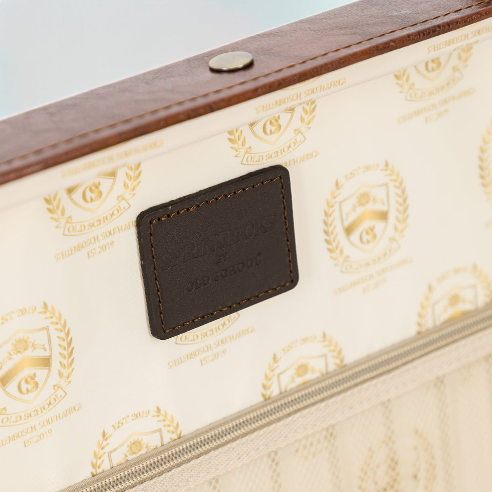 Springboks Heritage Leather Cabin Trolley – Chocolate