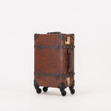 Springboks Heritage Leather Cabin Trolley – Chocolate