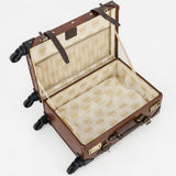Springboks Heritage Leather Cabin Trolley – Chocolate