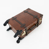 Springboks Heritage Leather Cabin Trolley – Chocolate