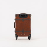 Springboks Heritage Leather Cabin Trolley – Chocolate