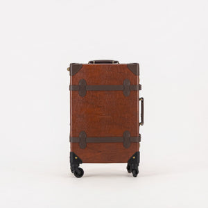 Springboks Heritage Leather Cabin Trolley – Chocolate