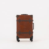 Springboks Heritage Leather Cabin Trolley – Chocolate
