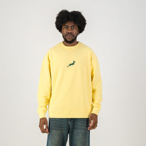Springboks HS Middle Logo Crew Sweat - Sunshine
