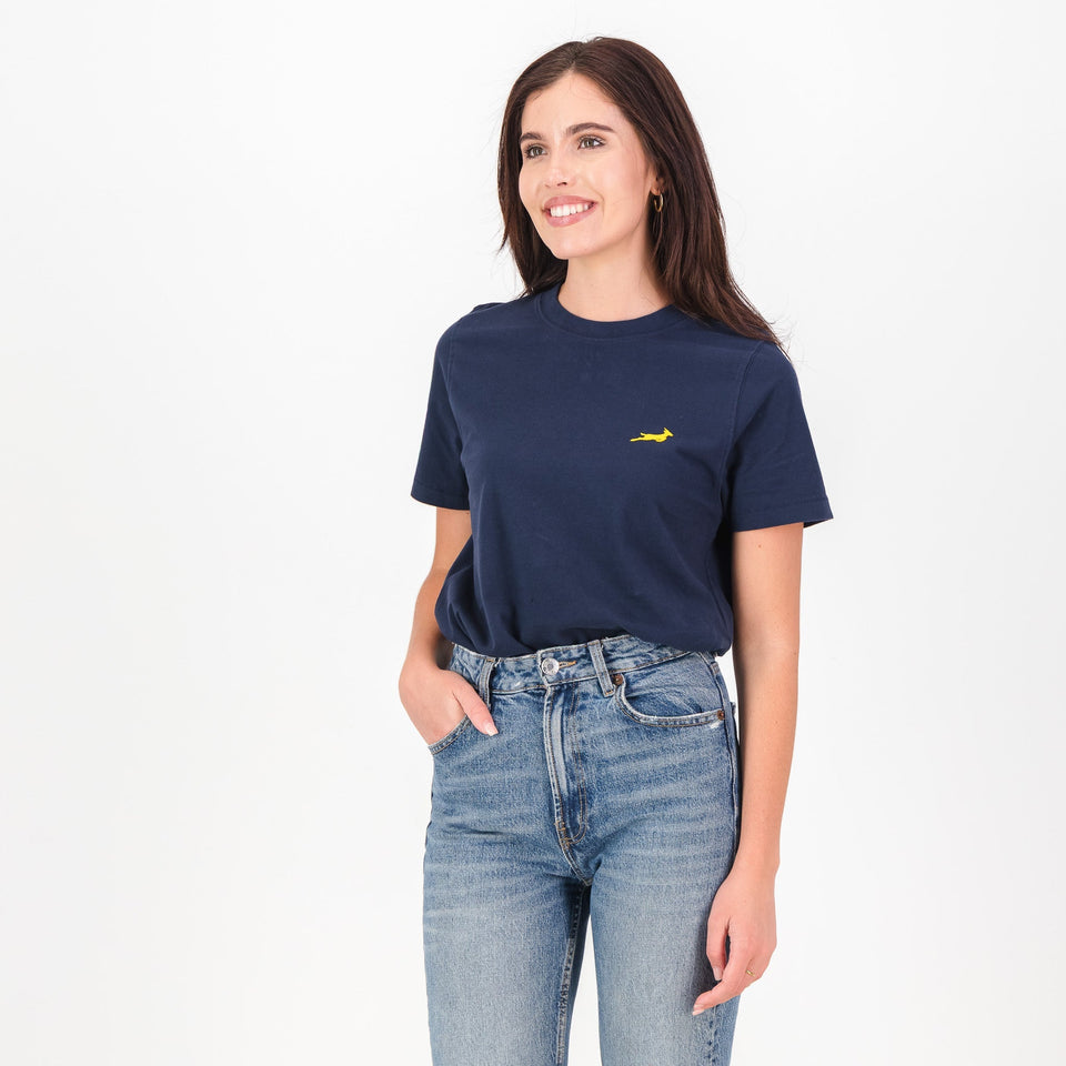 Springboks HS Sml Logo L Crew Tee-Navy