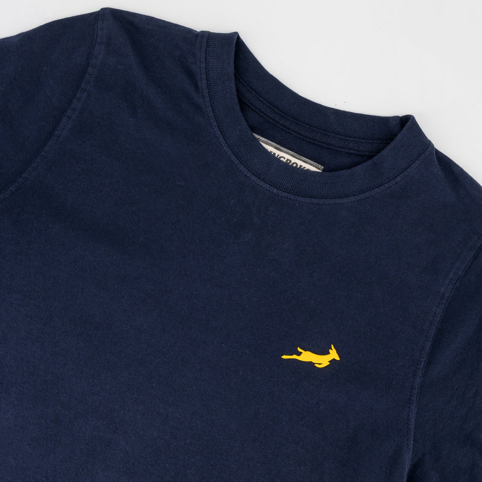 Springboks HS Sml Logo L Crew Tee-Navy