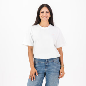 Springboks HS Sml Logo L Crew Tee-White