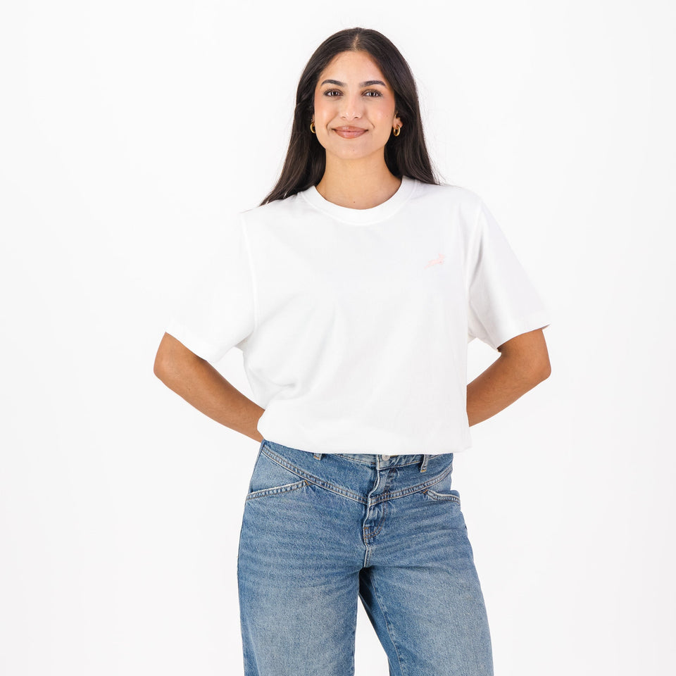 Springboks HS Sml Logo L Crew Tee-White
